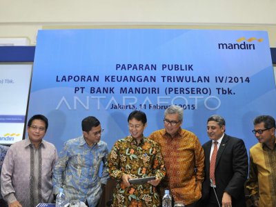 LAPORAN KINERJA BANK MANDIRI | ANTARA Foto