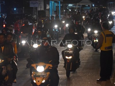 PEMUDIK MOTOR MULAI RAMAI | ANTARA Foto