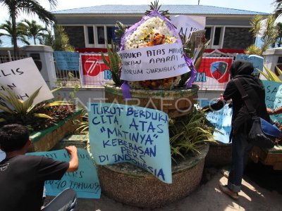 KECAM KEKERASAN TERHADAP JURNALIS | ANTARA Foto