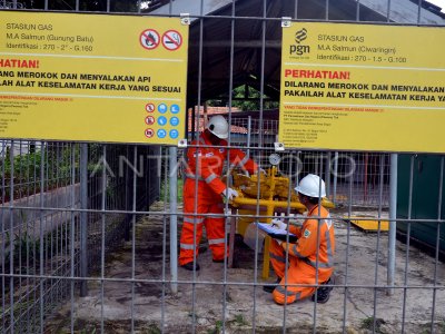 JARINGAN GAS PGN UNTUK RUMAH TANGGA | ANTARA Foto