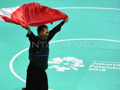 FINAL PENCAK SILAT KELAS D PUTRA INDONESIA VS VIETNAM | ANTARA Foto