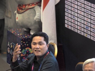 KONFERENSI PERS ERICK THOHIR ANTARA Foto