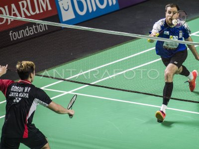 SEMI FINAL GANDA PUTRA DJARUM SUPERLIGA BADMINTON 2019 | ANTARA Foto