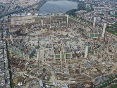 PROGRES PEMBANGUNAN STADION BMW | ANTARA Foto