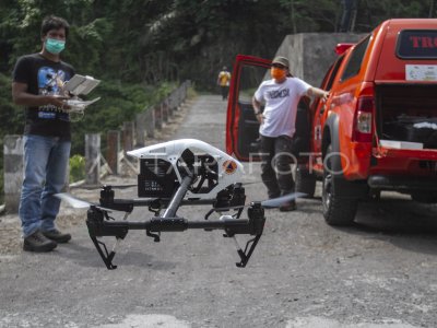 PEMETAAN POTENSI ANCAMAN ERUPSI GUNUNG MERAPI | ANTARA Foto