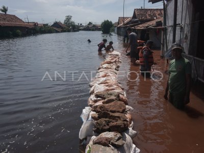 RUAS TANGGUL SUNGAI MEDURI PEKALONGAN JEBOL | ANTARA Foto