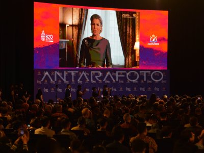 RATU BELANDA BICARA DI B20 SUMMIT | ANTARA Foto