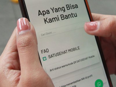 APLIKASI PEDULILINDUNGI BERUBAH JADI SATUSEHAT MOBILE | ANTARA Foto