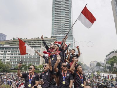 Arak arakan Timnas Indonesia U 22 ANTARA Foto