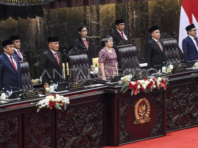 Pidato Pengantar RAPBN 2024 | ANTARA Foto