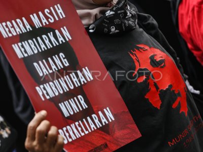 Aksi Peringatan 19 Tahun Pembunuhan Munir | ANTARA Foto