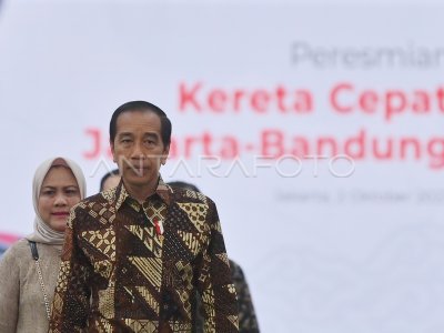 Presiden Resmikan Kereta Cepat Jakarta-Bandung | ANTARA Foto