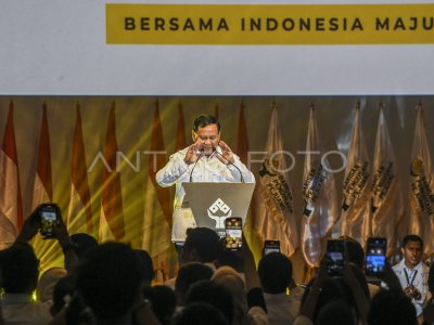 Barisan Pengusaha Pejuang Deklarasi Dukung Prabowo-Gibran | ANTARA Foto