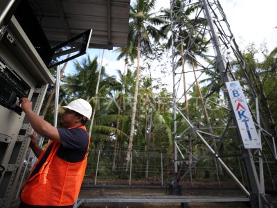 Kemenkominfo Bangun BTS 4G Di Daerah 3T | ANTARA Foto