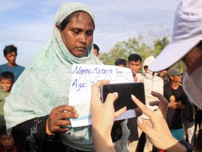 Pendataan Pengungsi Etnis Rohingya Di Deli Serdang | ANTARA Foto