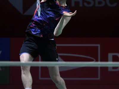 Anders Antonsen Lolos Final Indonesia Masters 2024 | ANTARA Foto