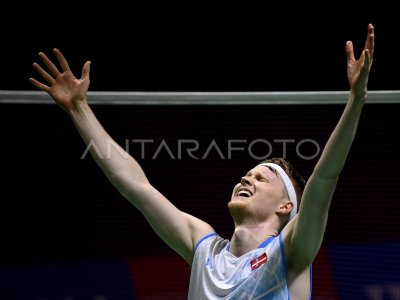 Anders Antonsen Juara Tunggal Putra Indonesia Masters 2024 | ANTARA Foto