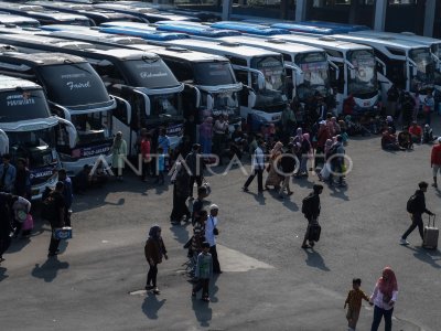 Pemudik Balik Gratis Kemenhub | ANTARA Foto