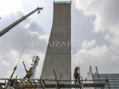 Progres Pembangunan LRT Jakarta Fase 1B Rute Velodrome-Manggarai ...