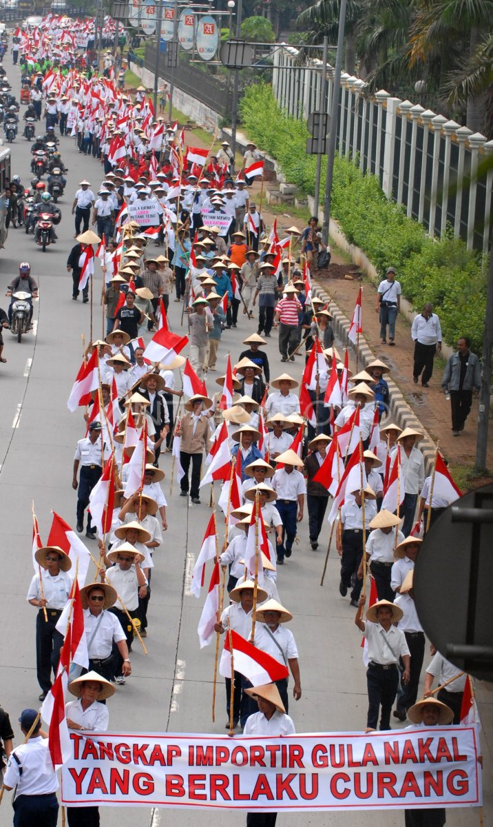 DEMO PETANI TEBU-RAFINASI GULA IMPOR | ANTARA Foto