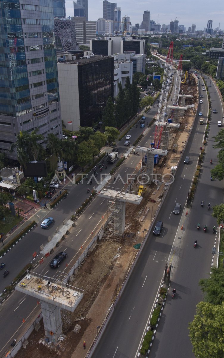 Proyek Pembangunan Lrt Jabodebek Antara Foto