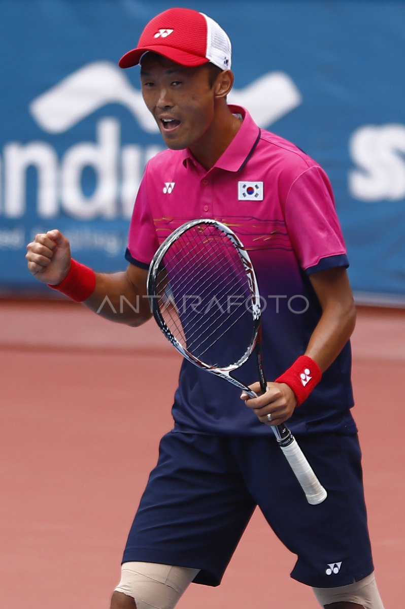 Final Soft Tenis Tunggal Putra Antara Foto