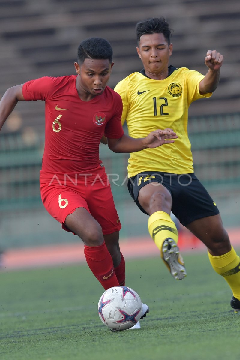 TIMNAS U-22 INDONESIA IMBANG LAWAN MALAYSIA | ANTARA Foto