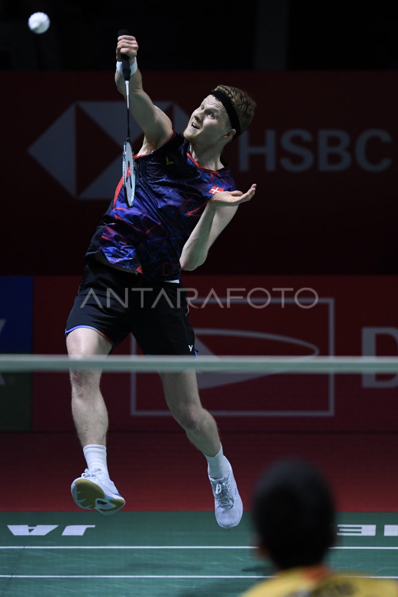 Anders Antonsen Lolos Final Indonesia Masters 2024 | ANTARA Foto