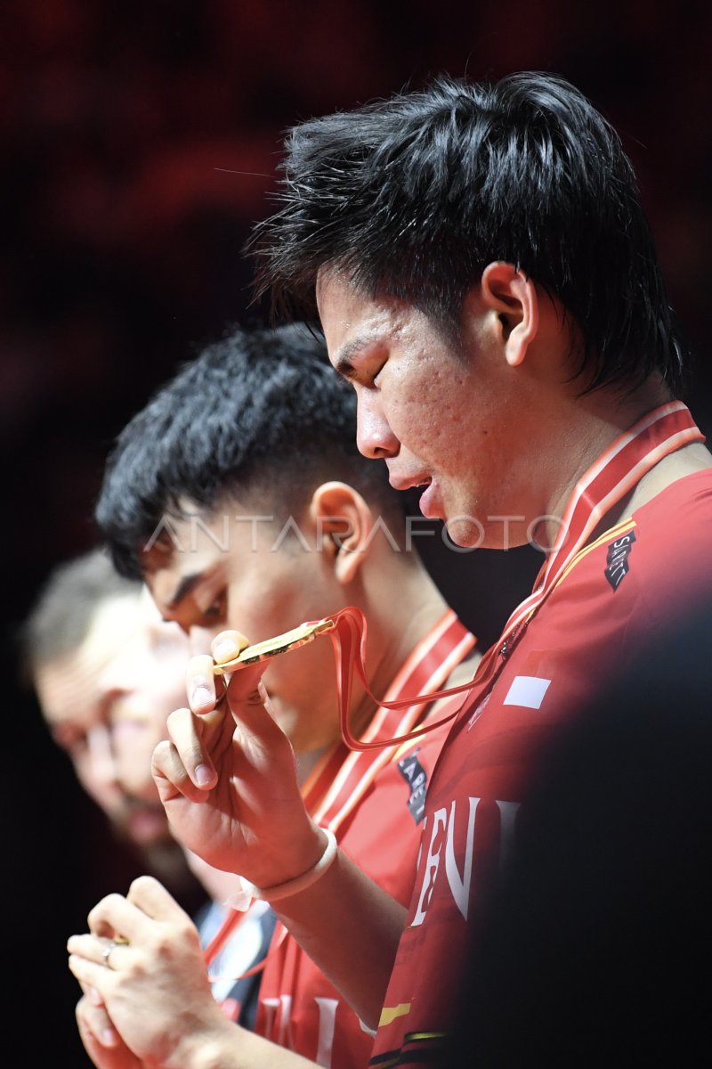 Leo/Daniel Juara Ganda Putra Indonesia Masters 2024 | ANTARA Foto