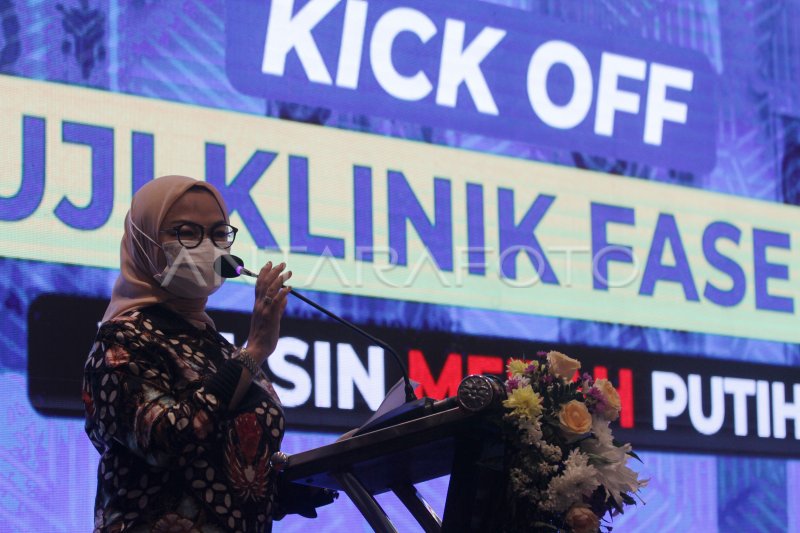 KICK OFF UJI KLINIK FASE 3 VAKSIN MERAH PUTIH | ANTARA Foto