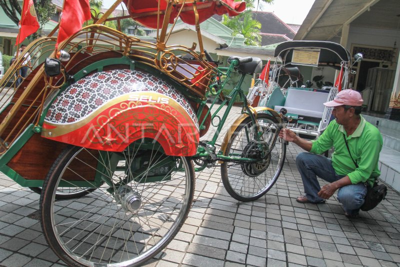 Uji Coba Becak Kayuh Bertenaga Alternatif Antara Foto