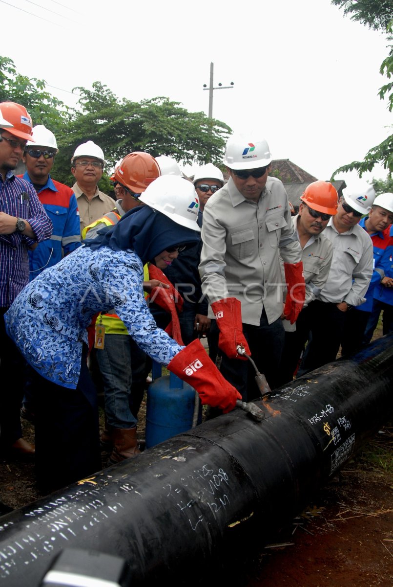 Ground Breaking Pertamina Gas Porong Grati Antara Foto